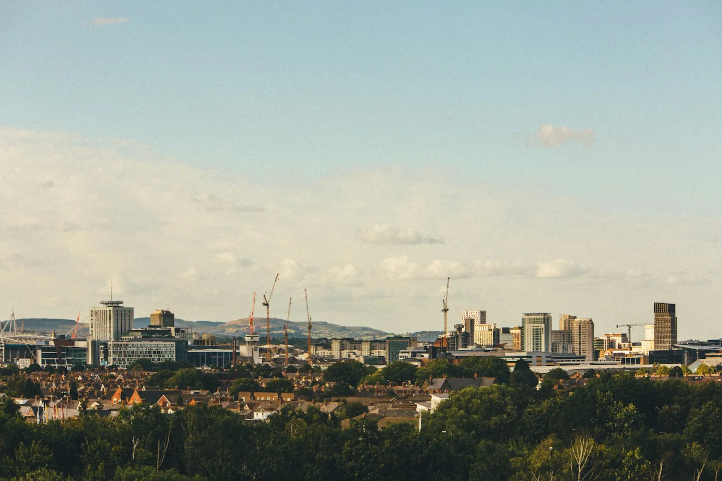 Cardiff city skyline